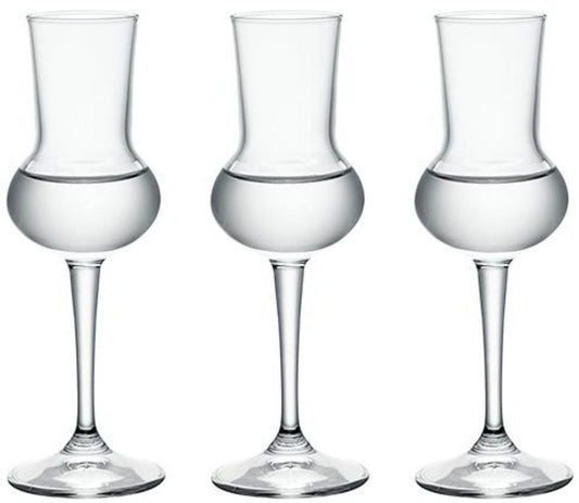 Bormioli Grappa Glasses Restaurant - 80 ml - 3 Pieces
