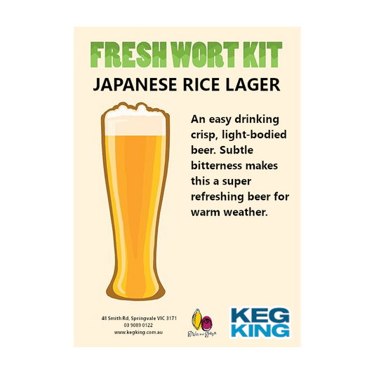 Rice Lager- Artisan Ale FWK ( contains Gluten)