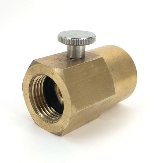 SodaStream Brass Refill Adapter With Bleed Valve (Female to Female)