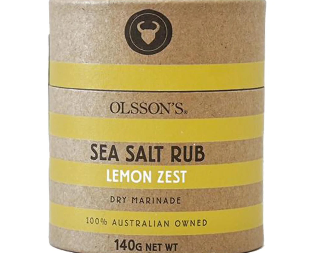 Olsson Sea Salt Rub Lemon Zest In Hermetic jar The Artisans Bottega