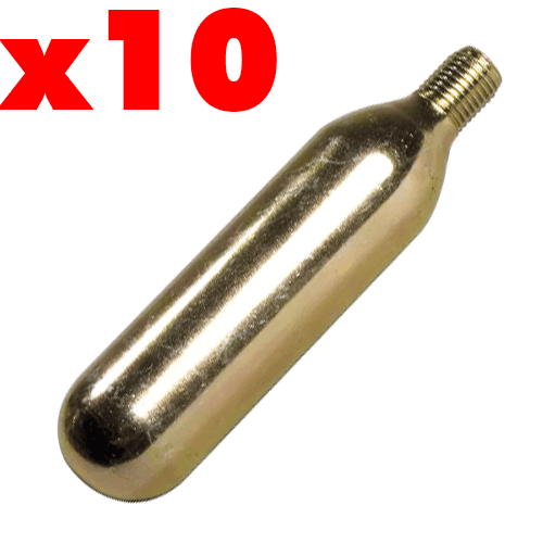 10 pack 16 gram threaded CO2 bulbs