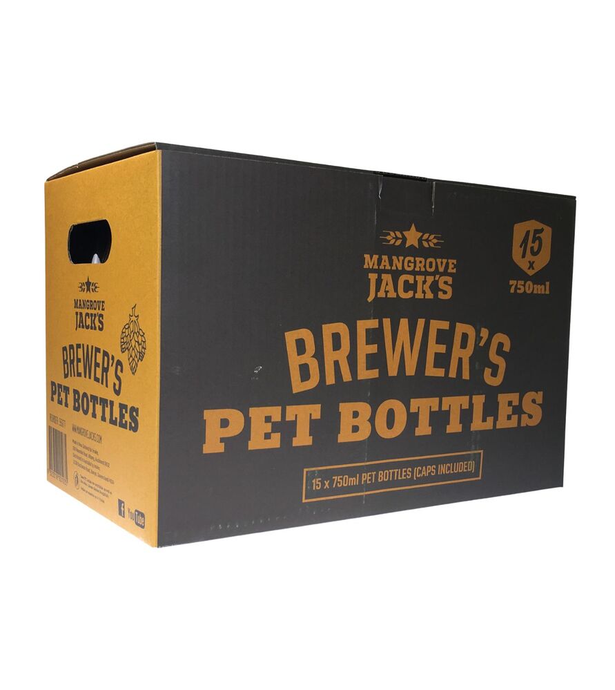 15 x 750ml PET Brewers Plastic Beer Bottles with Screw Lid