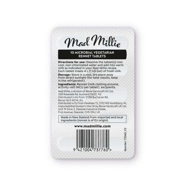 Vegetarian Rennet Tablets by Mad Millie