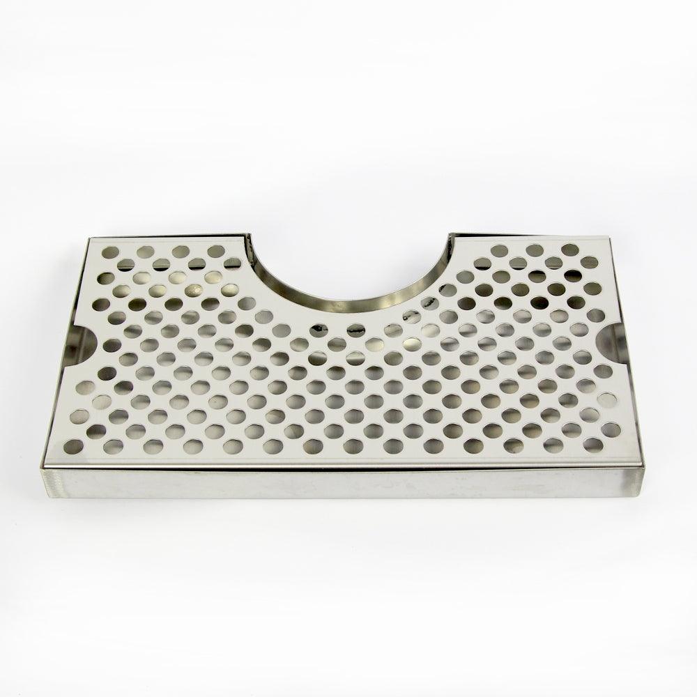 Stainless steel bench top beer drip tray with font slot