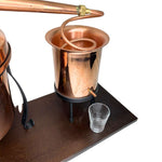 Italian Alembico Copper Pot essential oil mini distillery 4.9L with Thermometer -Flame Burner.