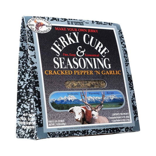 Jerky Cure and seasoning Cracked Pepper & Garlic Blend