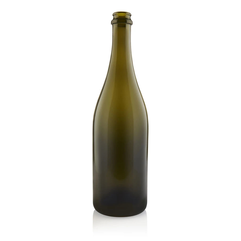 Glass Champagne / Sparkling Bottle 750ml - Antique Green Heavy Weight-660g Punted