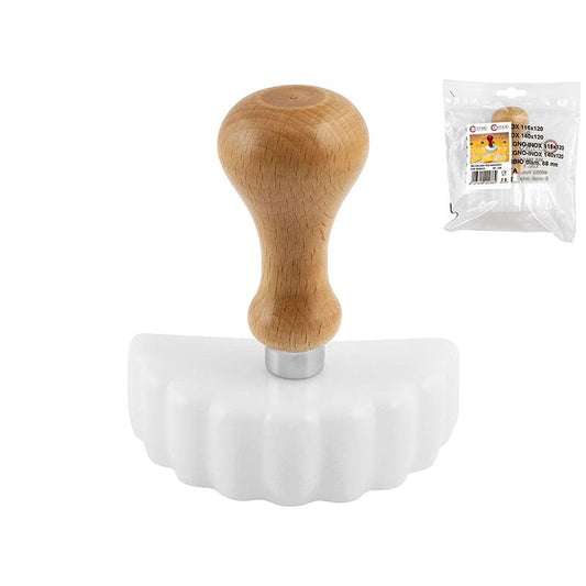 Ravioli Stamp Mezzaluna with Wood Handle