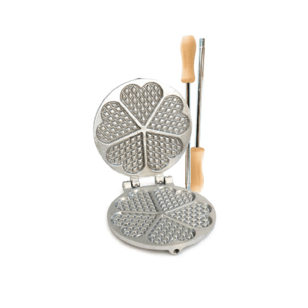 CBE Gas Waffle Pizzelle Maker 5 Hearts