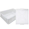 9L White Plastic Stackable Crate and Lid