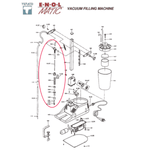 Filling Part Enolmatic- Wine Nozzle with Red Cone