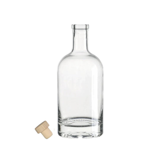 700ml Gin Bottle With Wood Synthetic Stopper