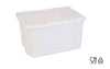White Plastic Food Crate with Handles