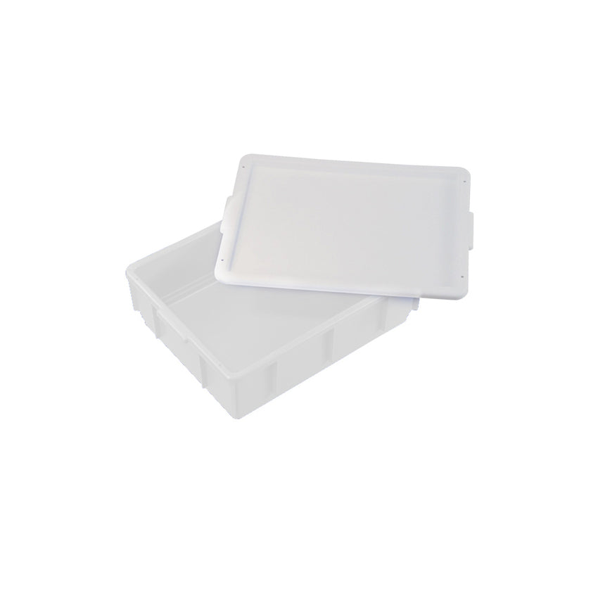 9L White Plastic Stackable Crate and Lid