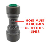 Duotight - 6.35mm (1/4'') Female x 8mm (5/16'') Female Reducer