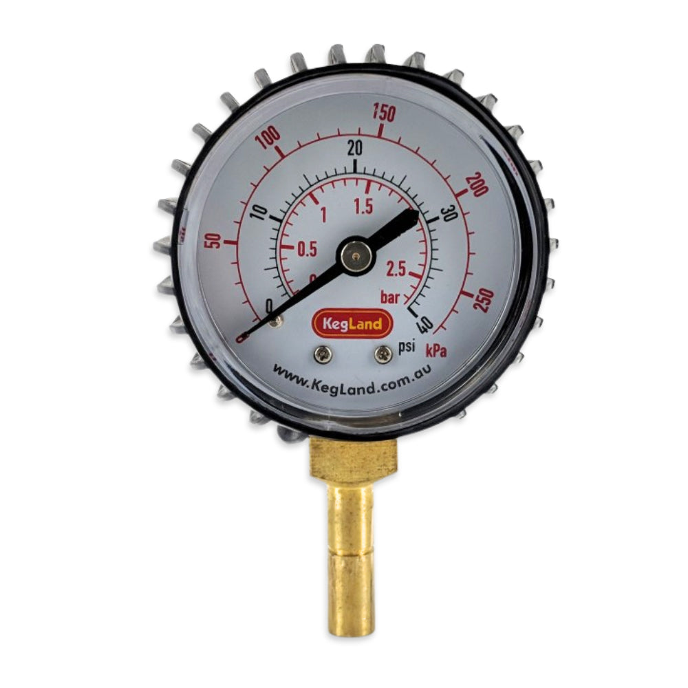 Inline pressure gauge 0 to 40 psi Push-In 8mm