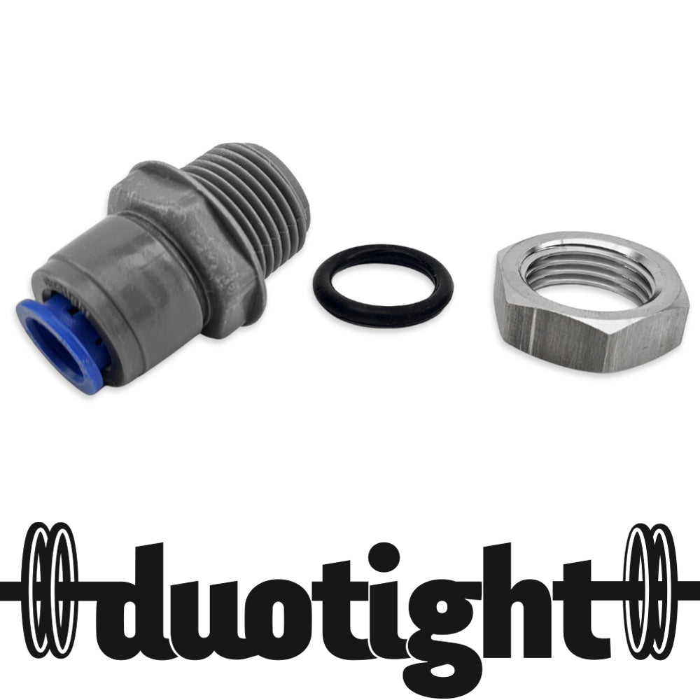 Bulkhead Push-In DuoTight 9.5mm x 1/2 inch male