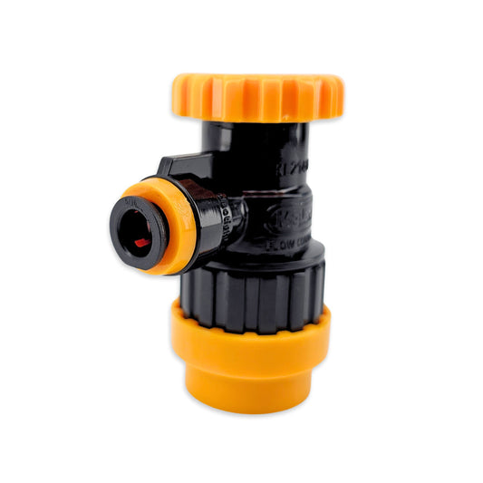 POK duotight 8mm x Flow Control Ball Lock Disconnect (Liquid Black + Yellow)