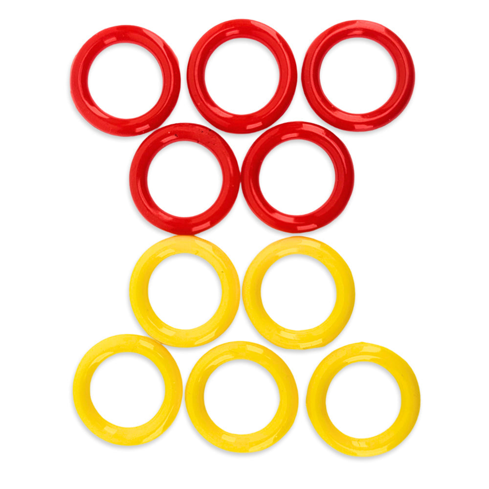 10 Pack of Colour Coded Silicone Post O-Rings
