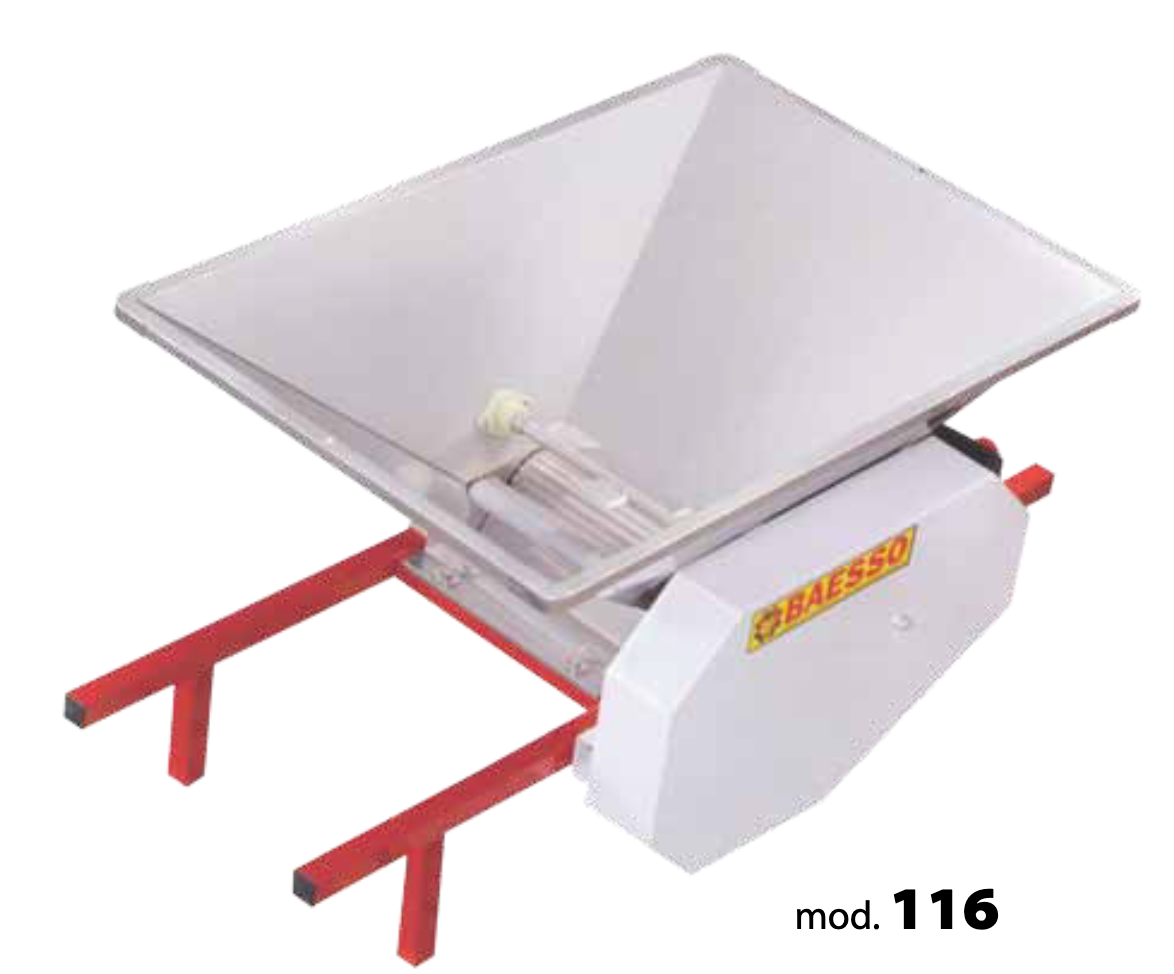 Manual Grape Crusher with Stainless Steel Hopper 50cm x 75cm