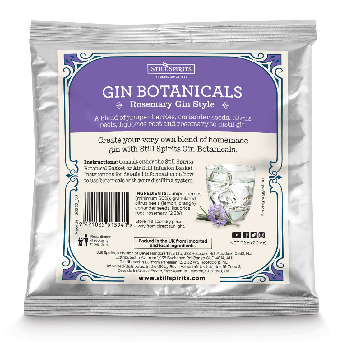 Still Spirits Gin Botanicals Rosemary Gin