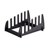 PE Cutting Board 6 Slot Rack Black Plastic