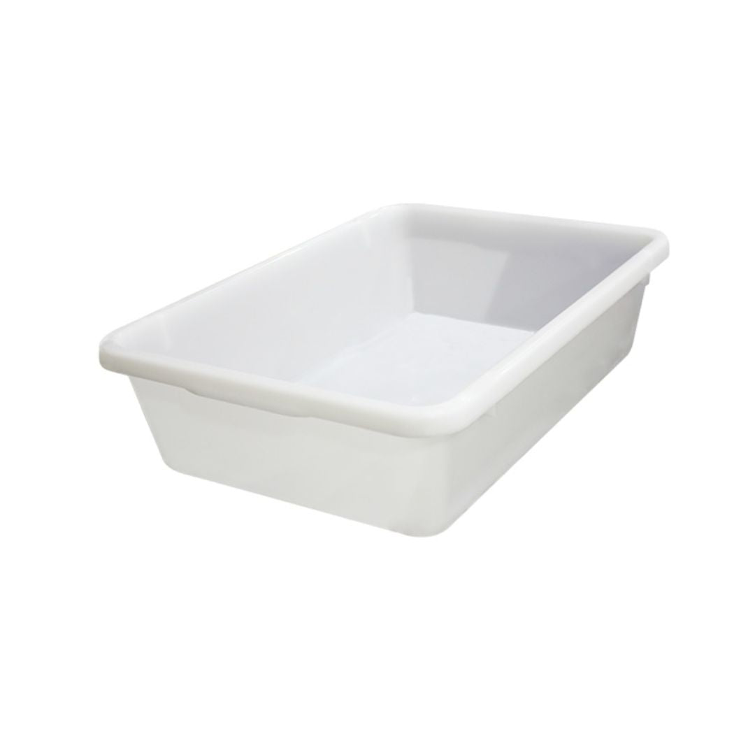 White Plastic Meat Crate with Lid 22.7L