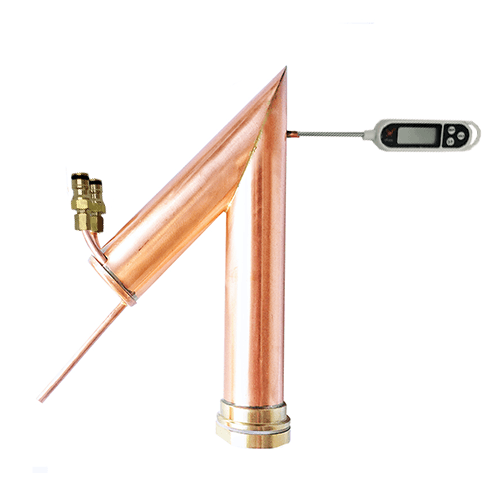 AlcoEngine copper pot still condenser 50mm union