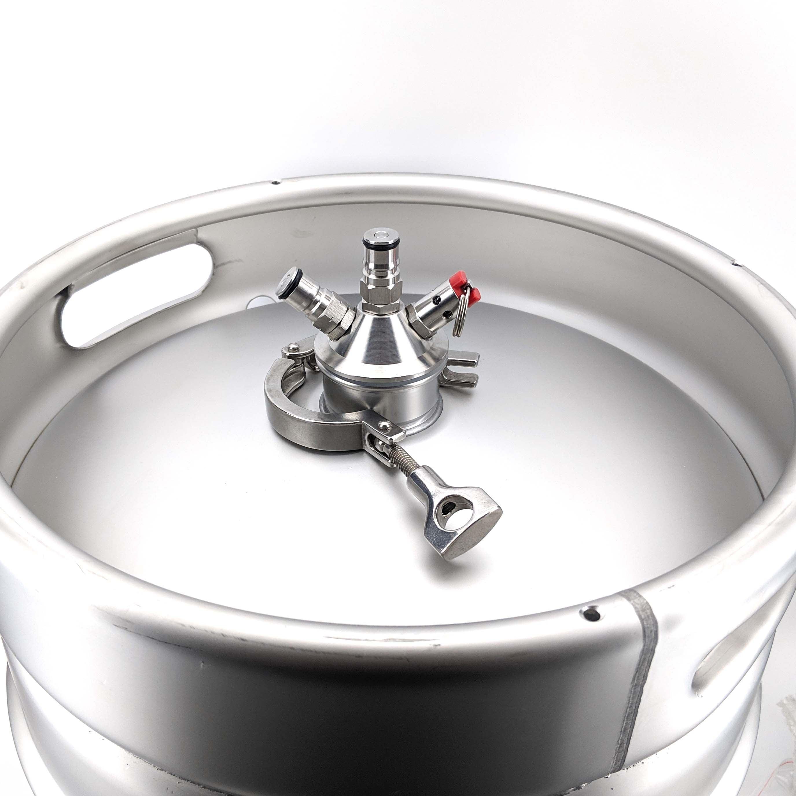 Keg tapping head ball lock to 2 inch triclover