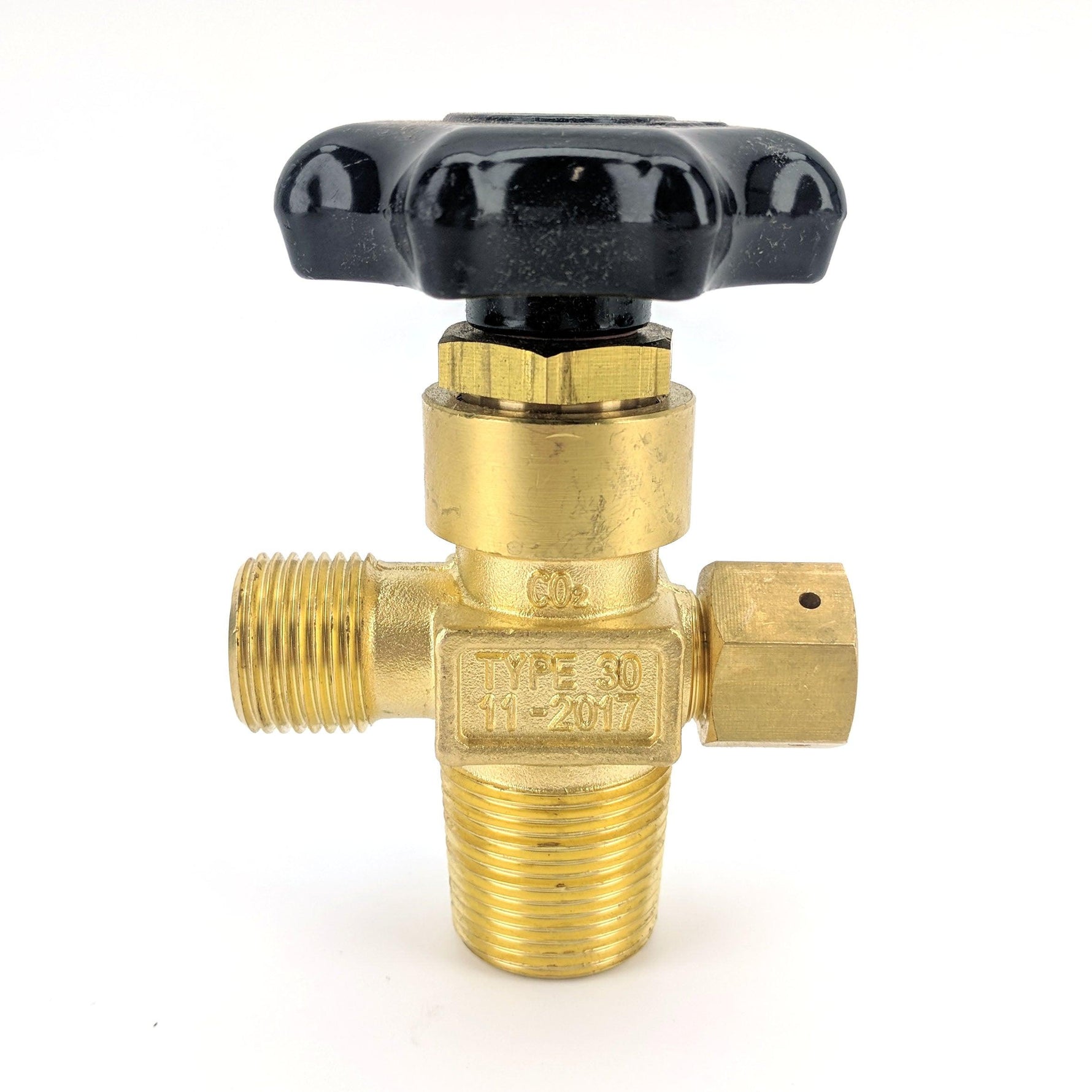 CO2 cylinder brass valve with pressure relief