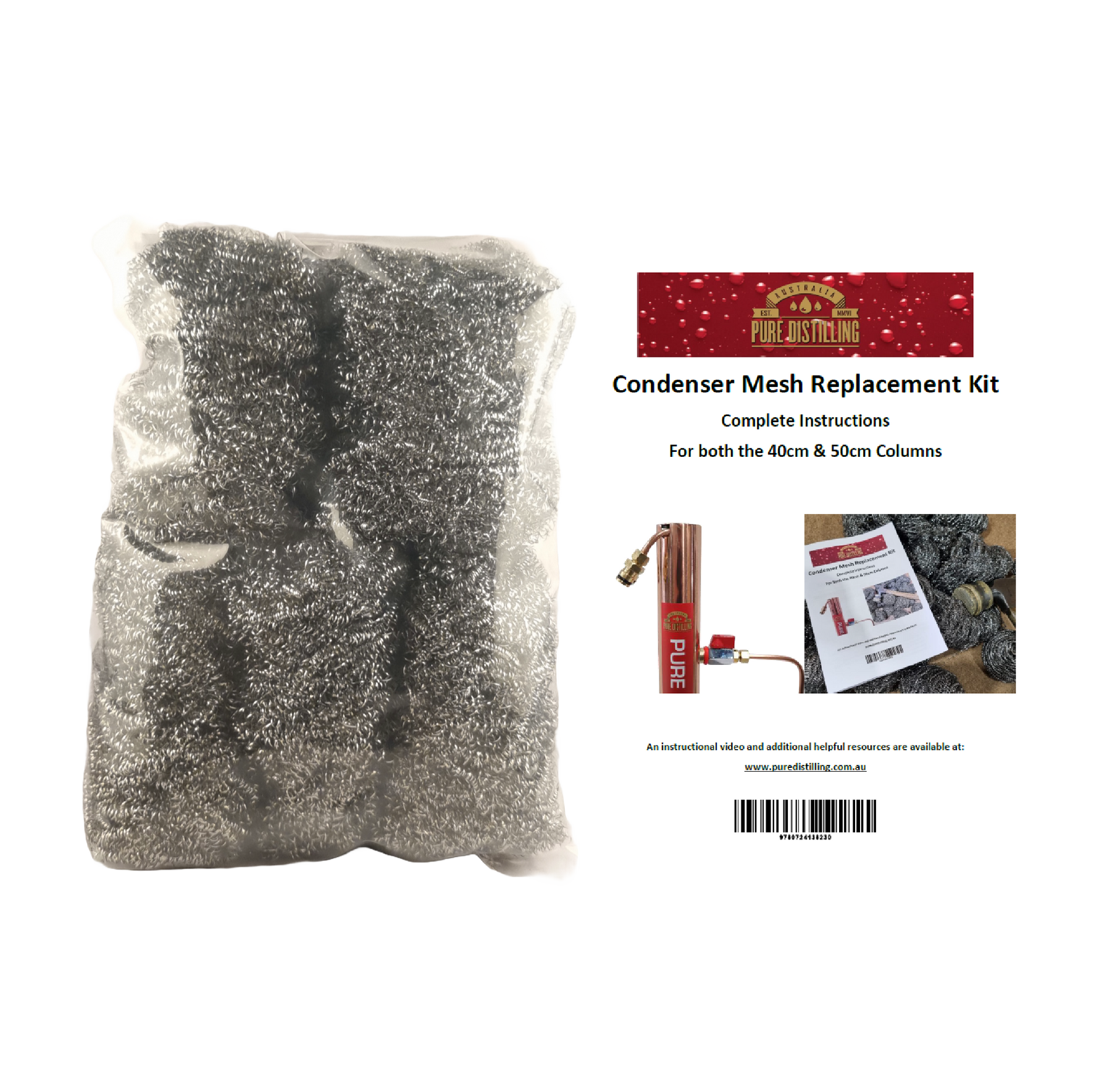Pure Distilling Condenser Mesh Repacking Kit