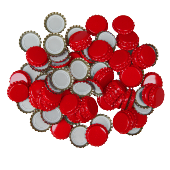 Italian Red Crown Seals for Beer Bottles Diam 26mm