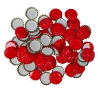 Italian Red Crown Seals for Beer Bottles Diam 26mm