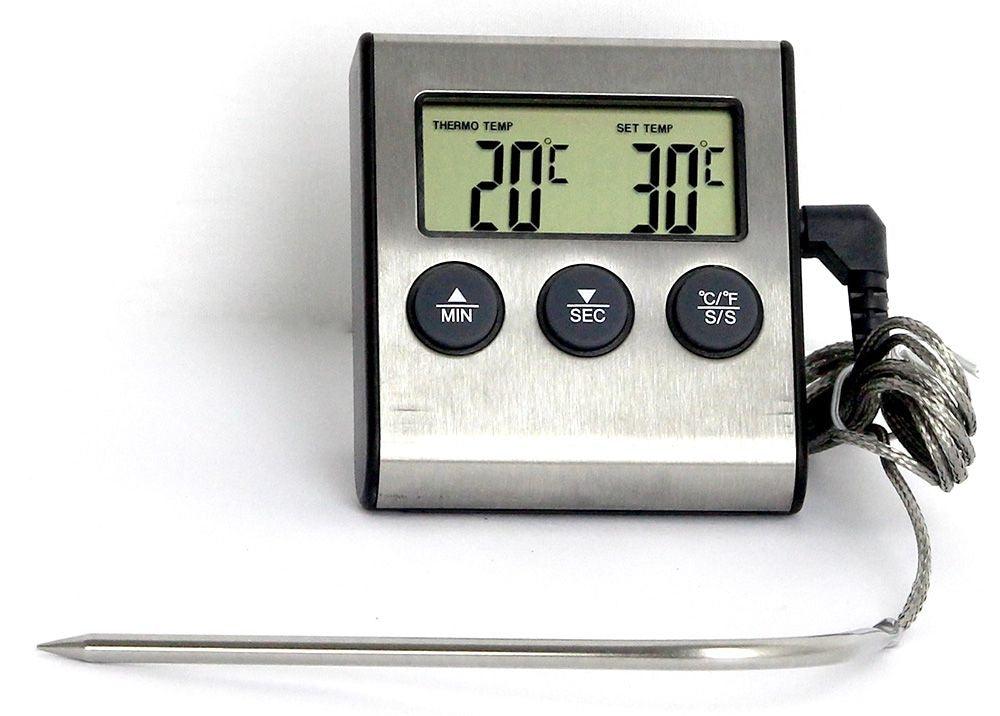 Oven thermometer with probe 50 to 300 C stainless steel