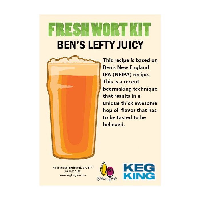 Bens Lefty Juicy NEIPA Artisan Ale FWK [includes 2x dry hops]