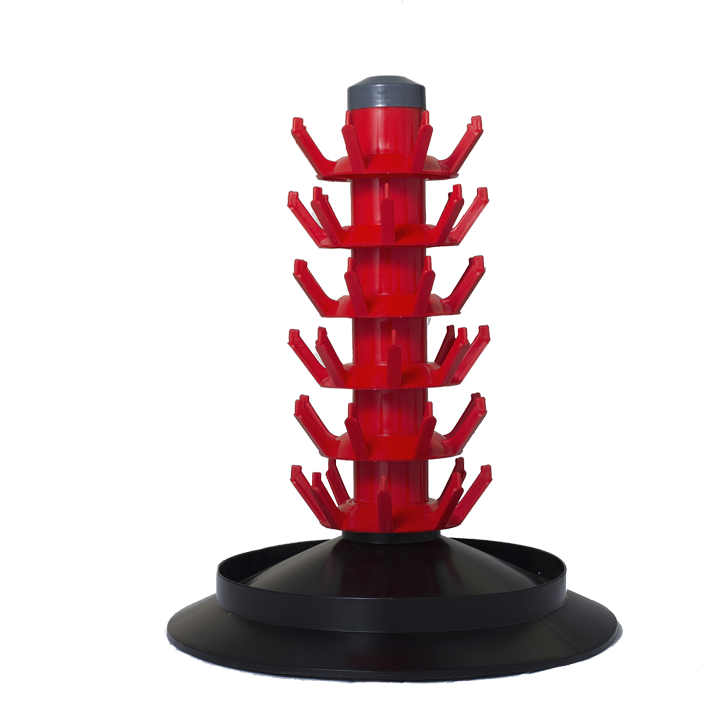 Red Bottle Tree Rack 48 Bottles
