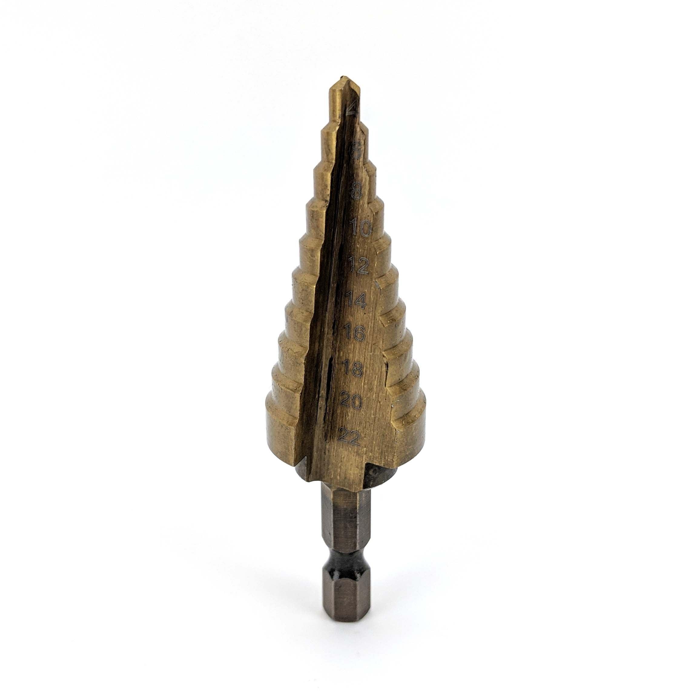 HSS stepped drill bit 4 to 22mm