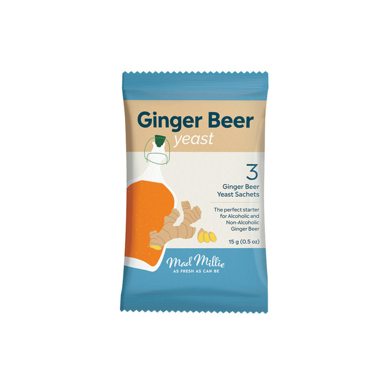 Mad Millie Ginger beer and Ale yeast - 3 pack