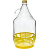 5 Lt Glass Demijohn Gallon Jar with Yellow Base