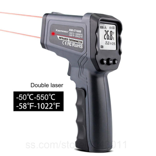 Thermometer infrared laser gun -50 to 580C (black)