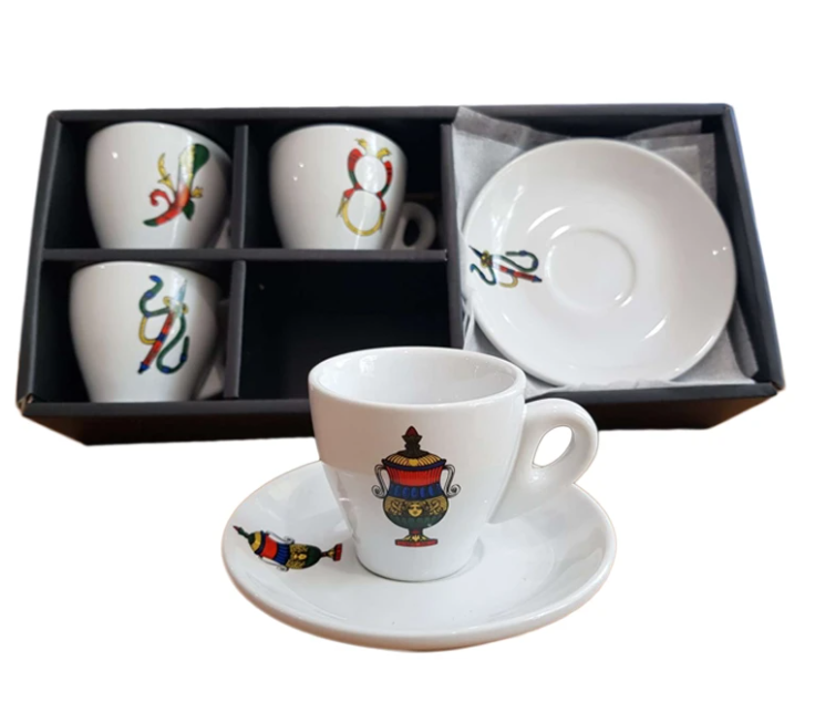 4x Coffee Expresso Cups - Scopa  design