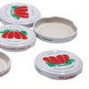 53mm White Metal Cap with tomato logo print
