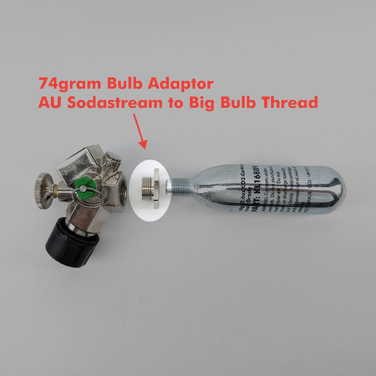 Mini-core 360 brass adaptor for 74g CO2 cartridge