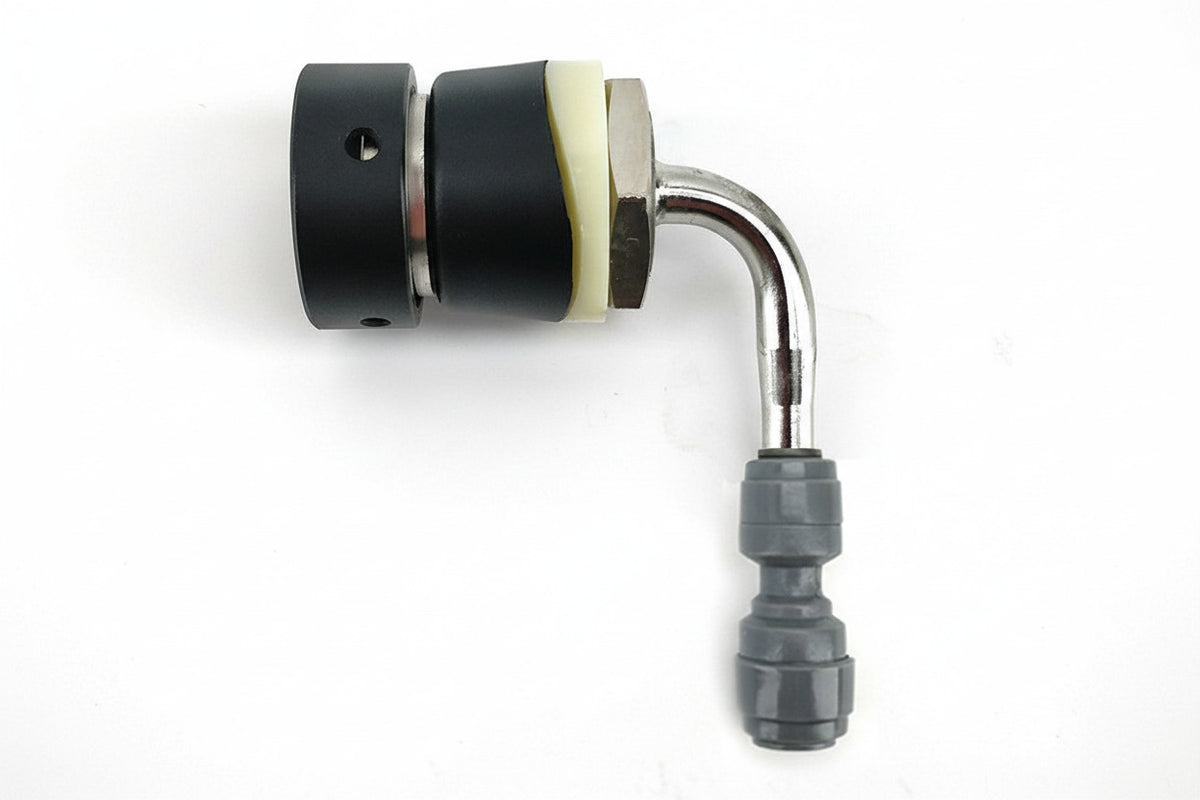 Font Short shank Black ( Female collar to Hosetail barb 6.5mm suits duotight)