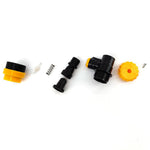 POK duotight 8mm x Flow Control Ball Lock Disconnect (Liquid Black + Yellow)