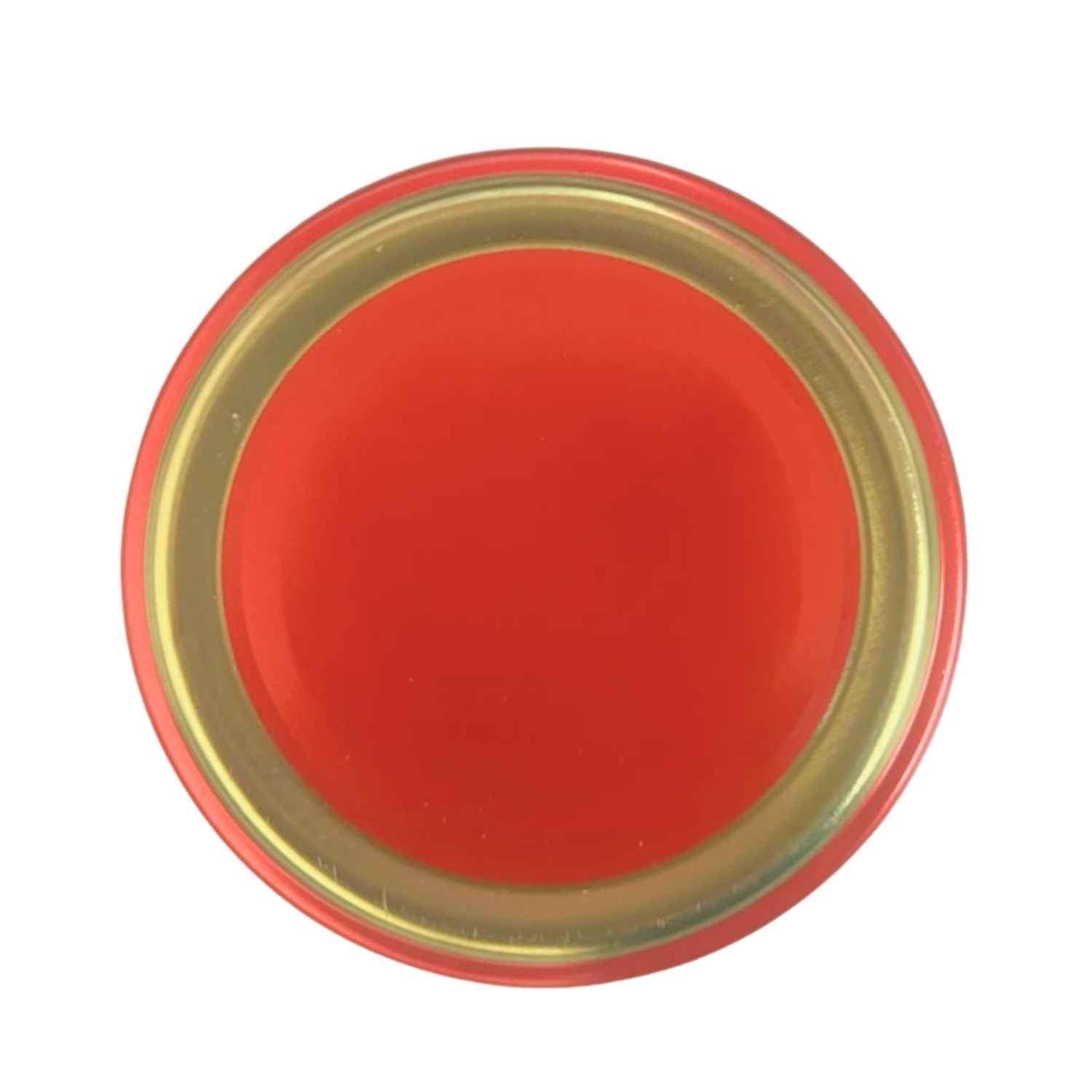 Red Metal Jar Lid With Gold Ring