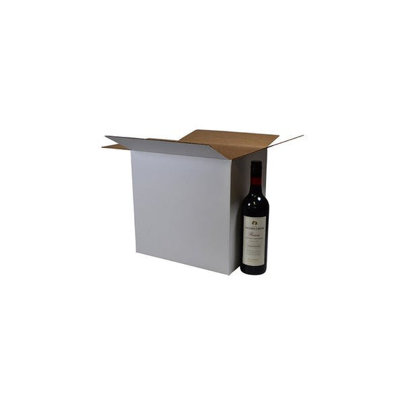 Wine Carton Boxes - Brown 3C -New (Flat Packed) 1 Dozen Upright