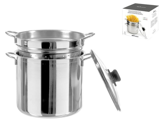 Stainless Steel Stock Pot With Pasta Strainer