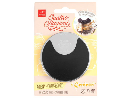 Bormioli Genietti Quattro Stagoni Salt Jar Lid Chalkboard