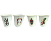 4x Coffee Latte Cups - Scopa design